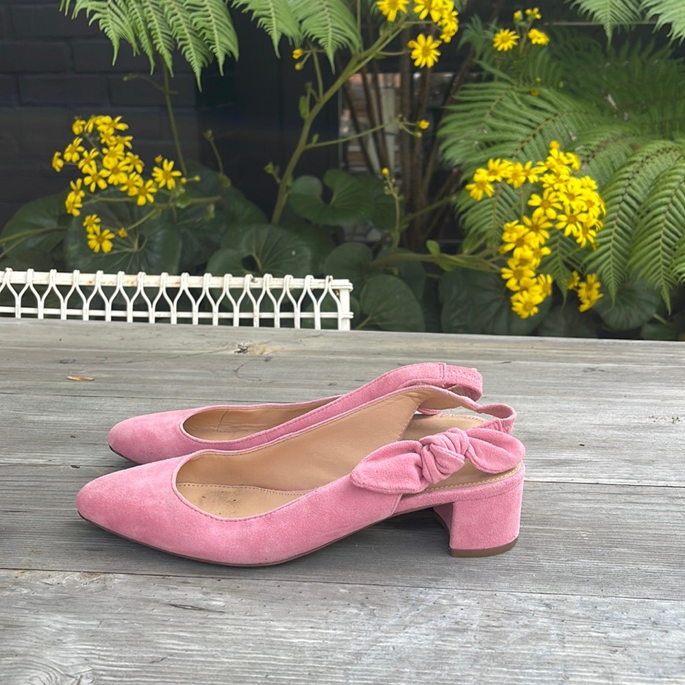 J crew sling back heels
